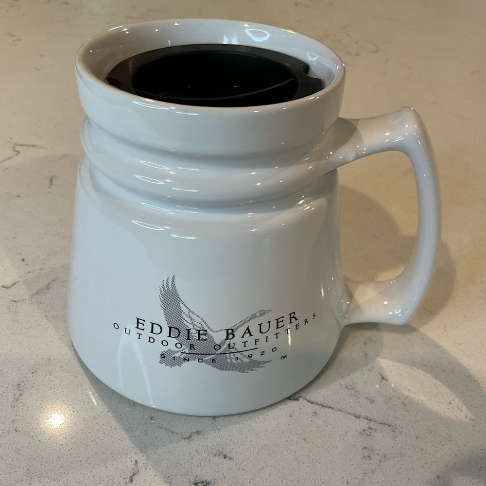 Eddie Bauer  16 oz.Ceramic Travel Mug No Spill Lid/Great Condition.
